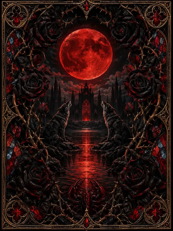 Gothic Rose tarot card style preview